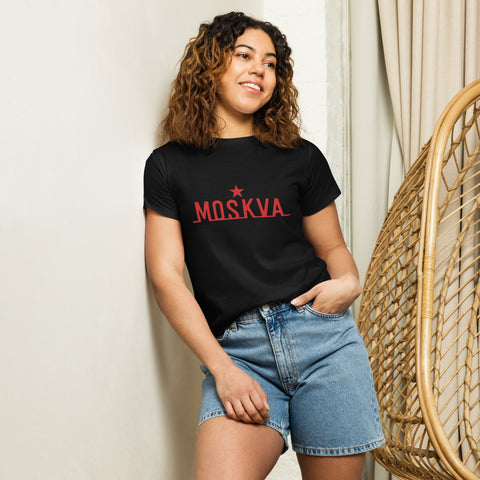 Women’s High-Waisted T-Shirt -  MOSKVA Clubland tribute