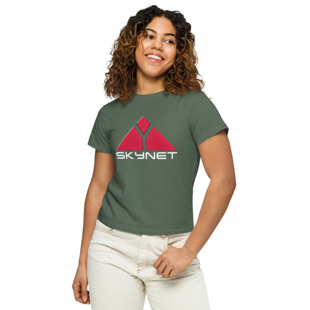 Women's High-Waisted T-Shirt featuring SKYNET