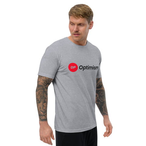 Optimism Foundation -  23Main Design  - Men's fitted tee