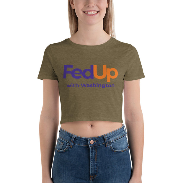 FedUP Series 'DC101' - Women's Crop Tee - FedUP with Washington